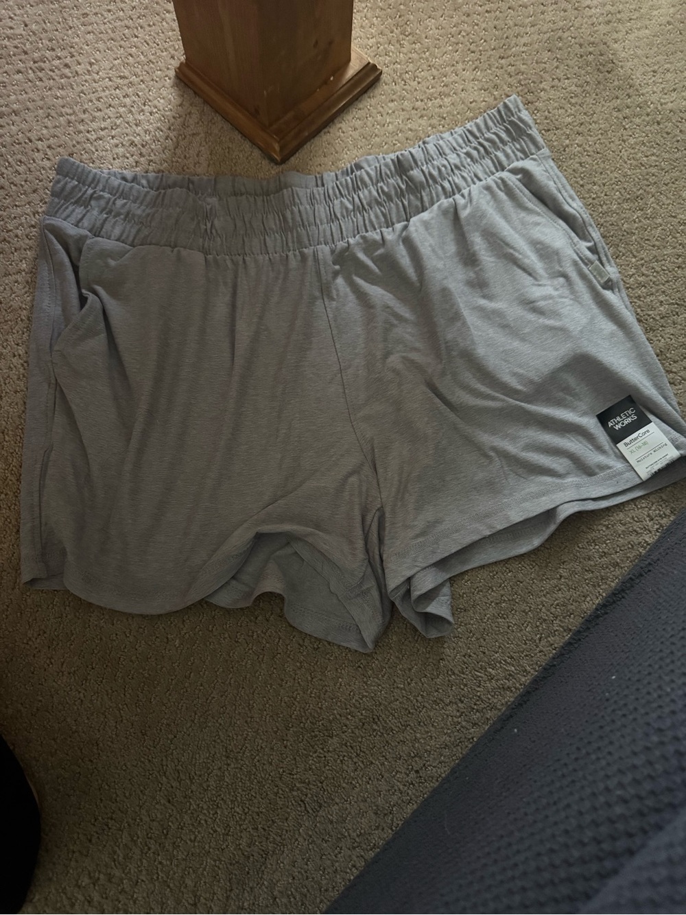 Athletic Works Light Gray Women's Athletic Lounge Shorts
